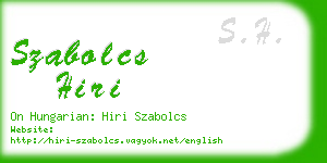 szabolcs hiri business card